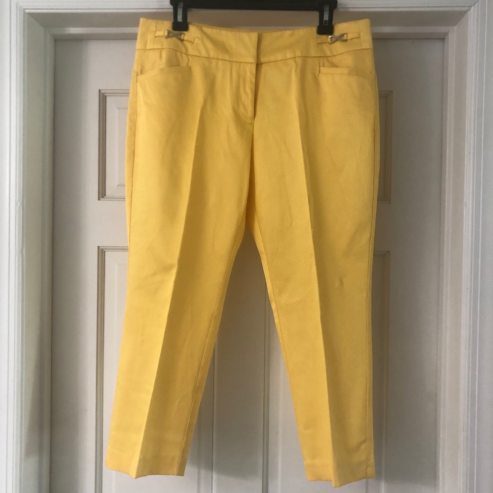 7th avenue women yellow pants - Picture 3 of 16